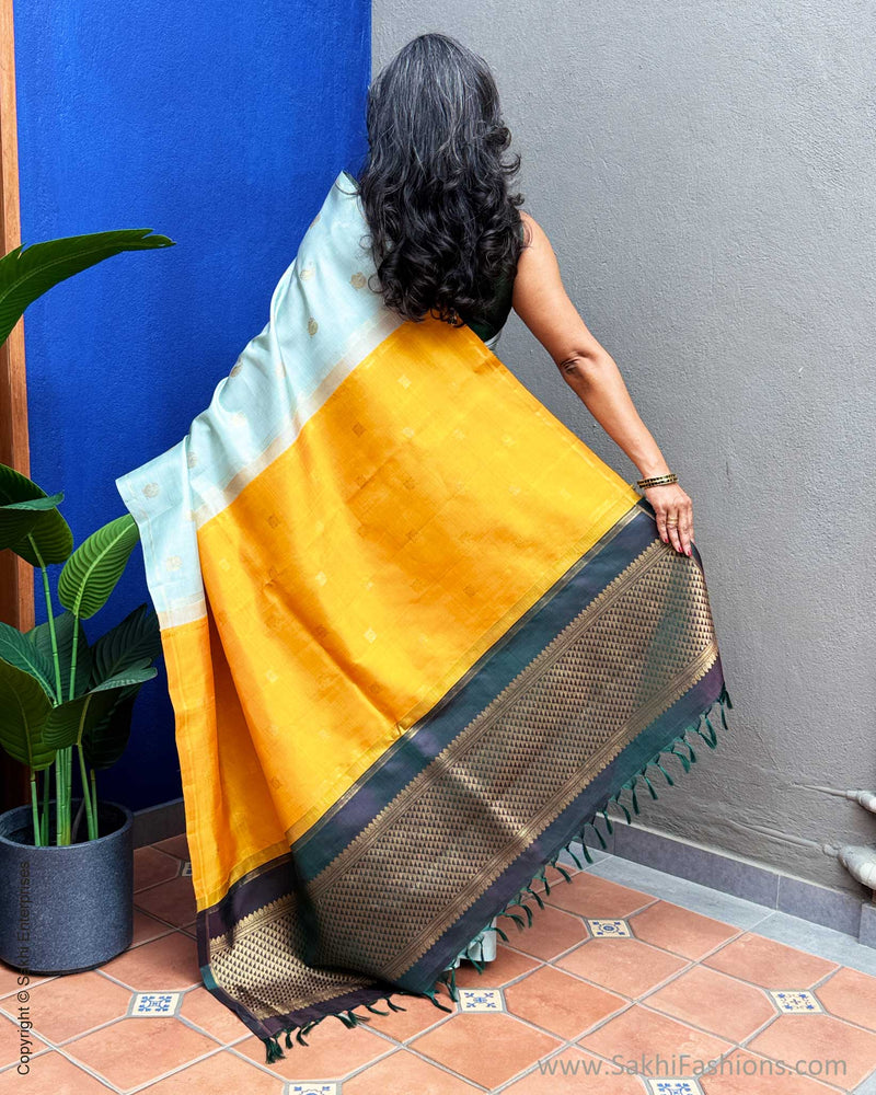 EE-Y09708 Green Double Pallu Kanchi