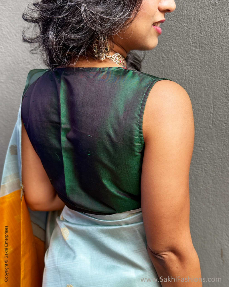 EE-Y09708 Green Double Pallu Kanchi