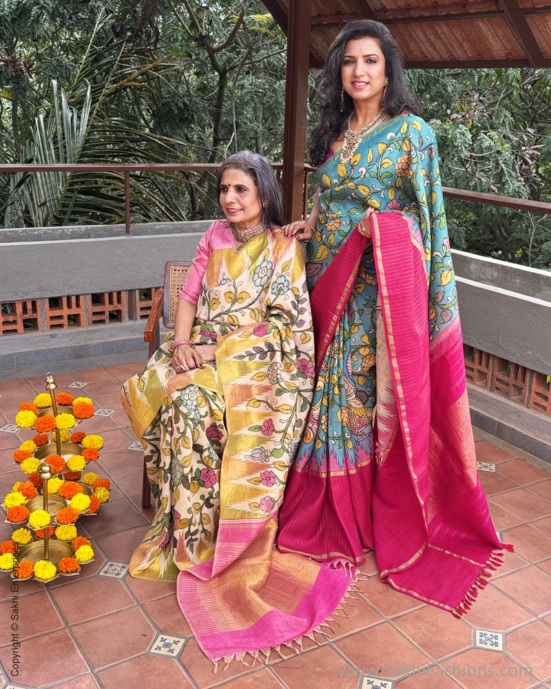 EE-Y08955 Kalamkari Kanchi Silk