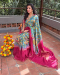EE-Y08955 Kalamkari Kanchi Silk