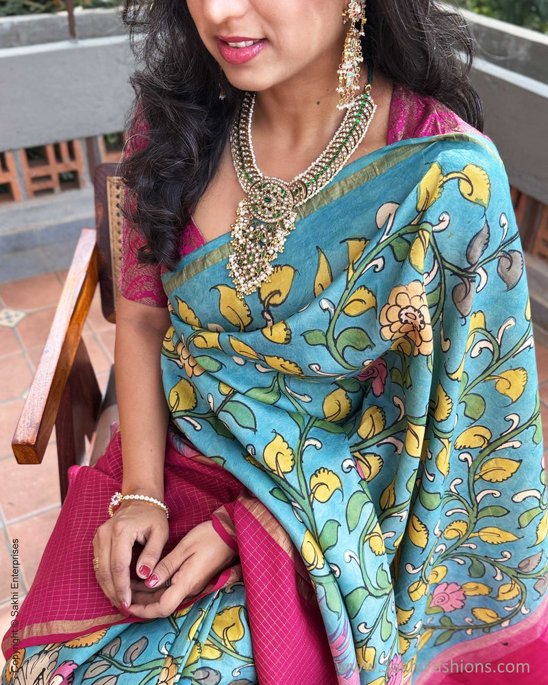 EE-Y08955 Kalamkari Kanchi Silk