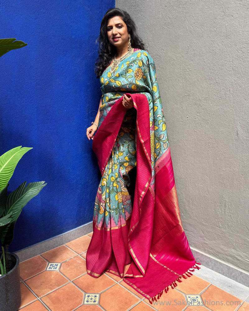 EE-Y08955 Kalamkari Kanchi Silk