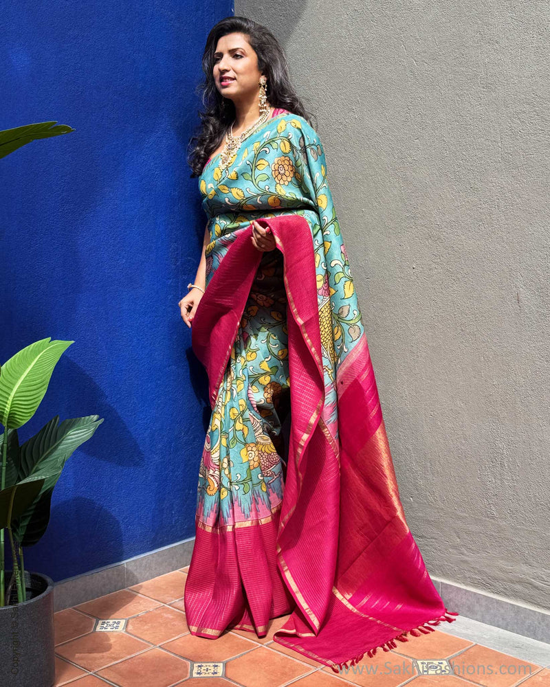 EE-Y08955 Kalamkari Kanchi Silk