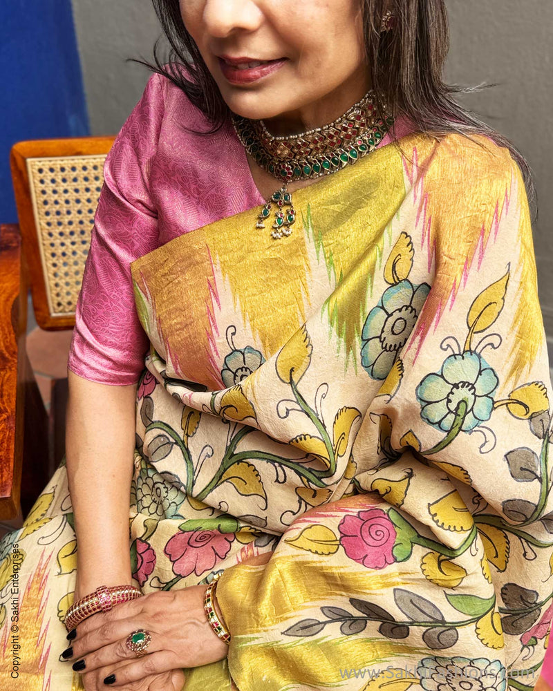 EE-Y08958 Kalamkari Kanchi Silk