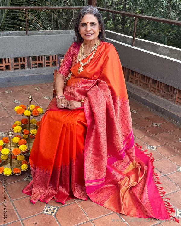 EE-Y09491 Pink Orange RIsing Kanchi
