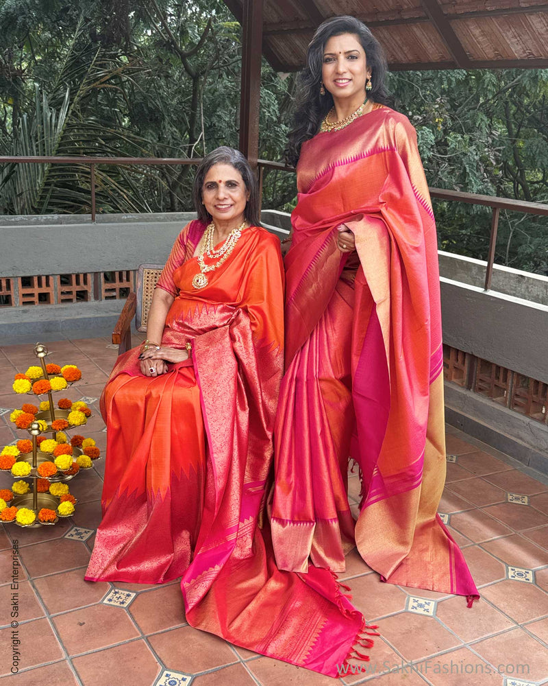 EE-Y05305 Pink Orange Check Kanchi