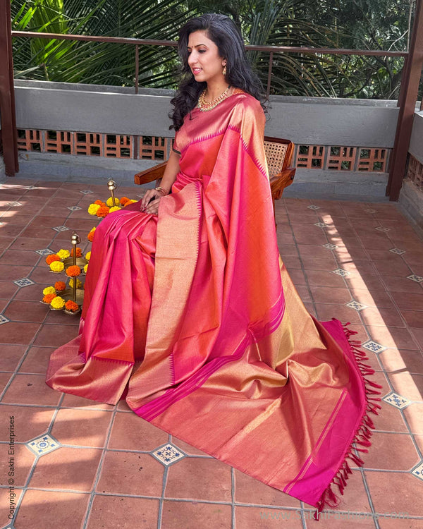 EE-Y05305 Pink Orange Check Kanchi