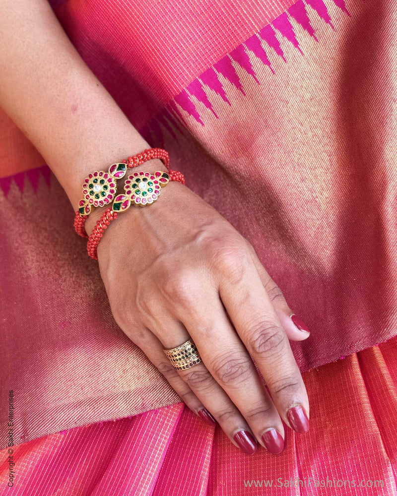 EE-Y05305 Pink Orange Check Kanchi