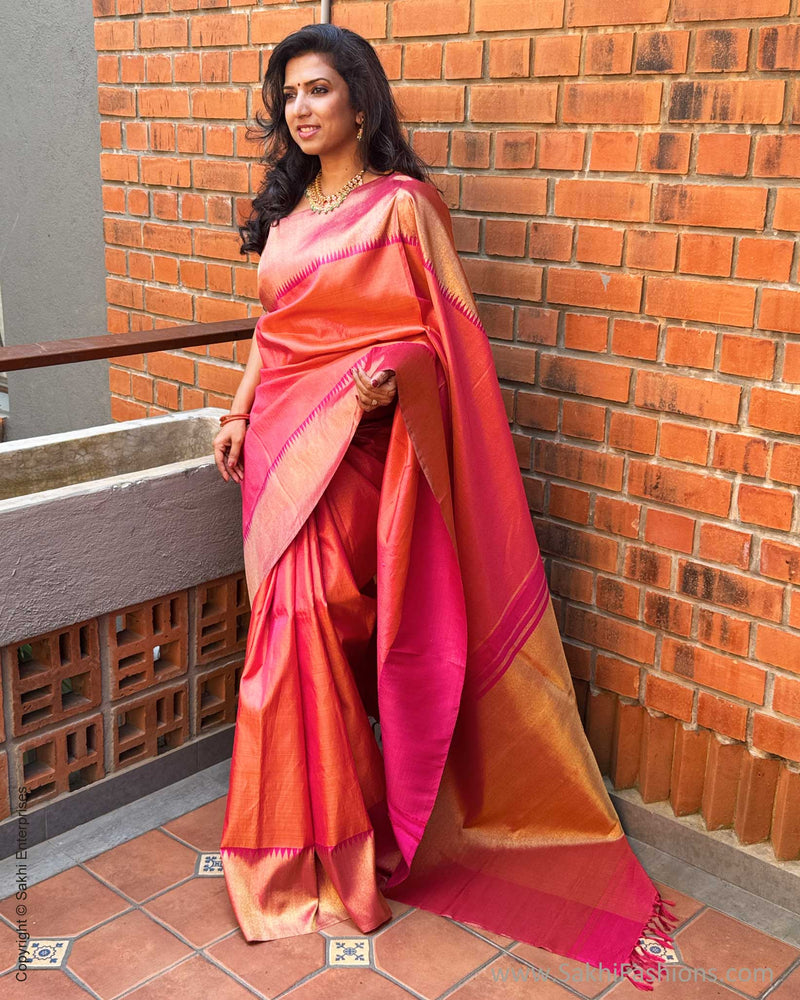 EE-Y05305 Pink Orange Check Kanchi