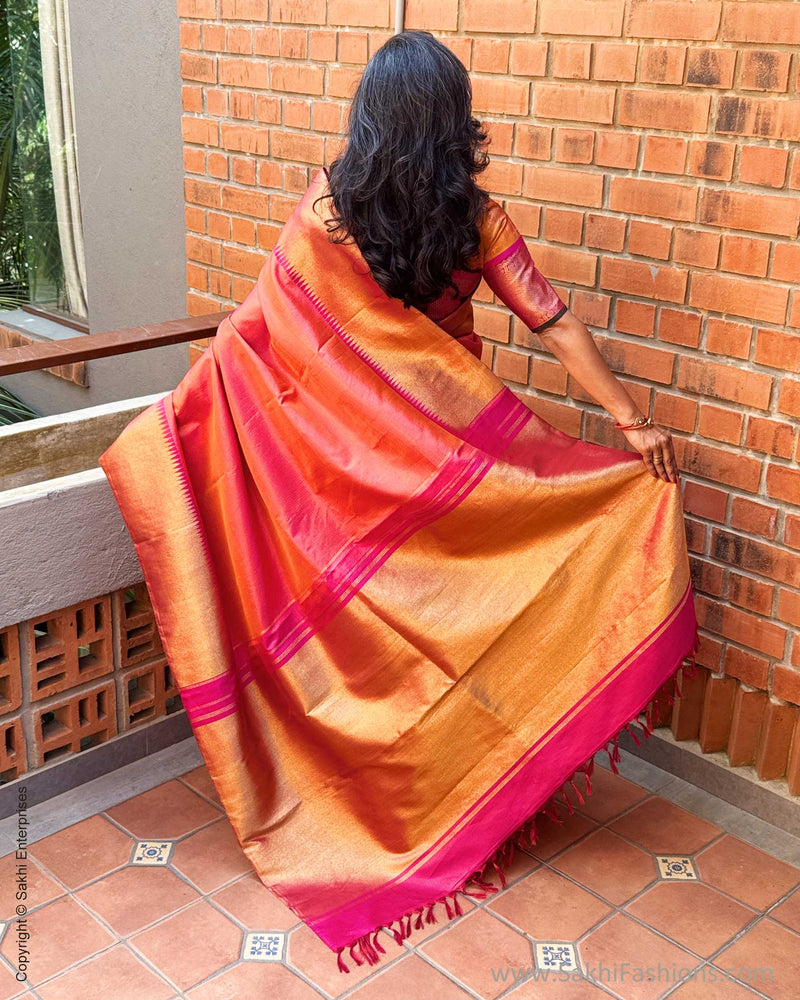 EE-Y05305 Pink Orange Check Kanchi