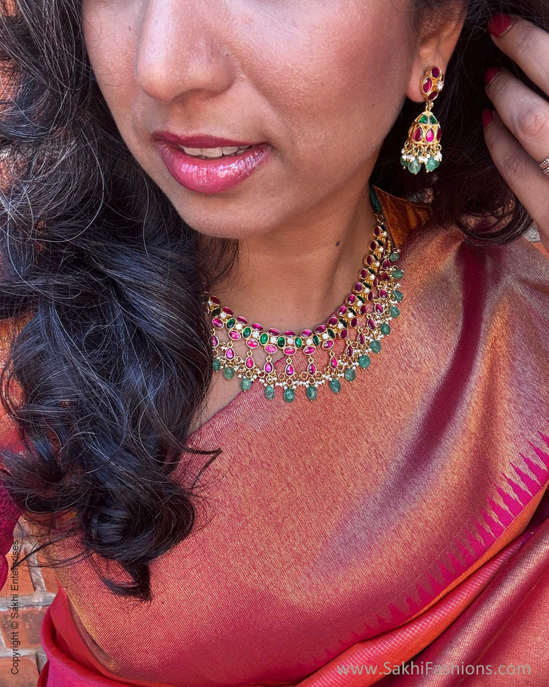 EE-Y05305 Pink Orange Check Kanchi