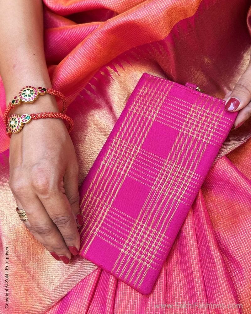 EE-Y05305 Pink Orange Check Kanchi