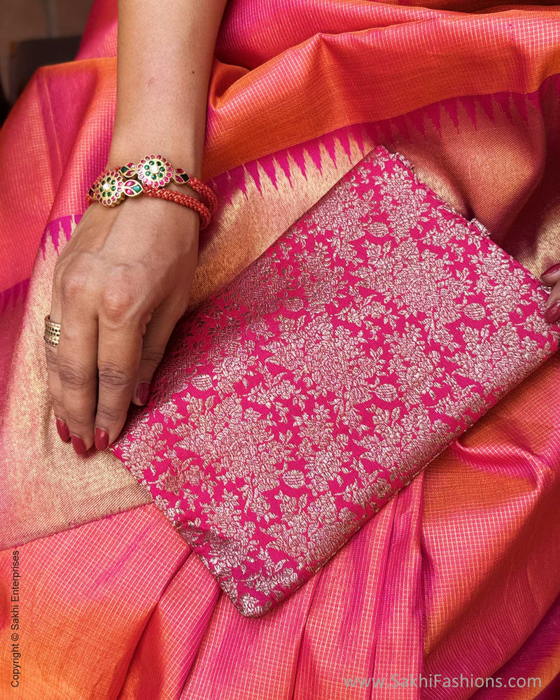 EE-Y05305 Pink Orange Check Kanchi