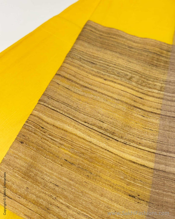 DP-Y05639 Yellow Cotton Saree