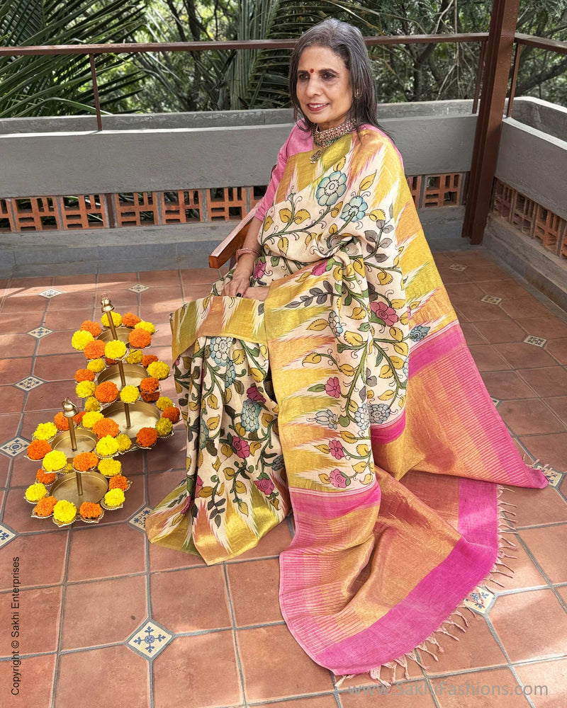 EE-Y08958 Kalamkari Kanchi Silk