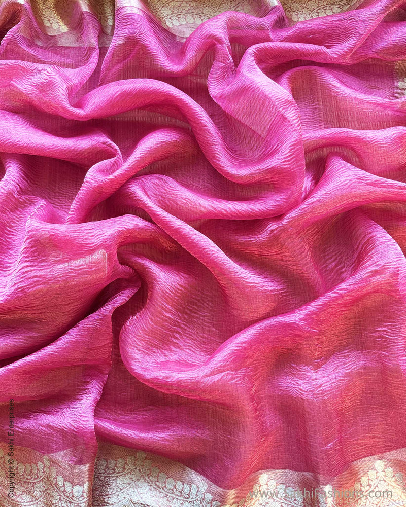 DP-Y09678 Pink Crush Tissue Sari