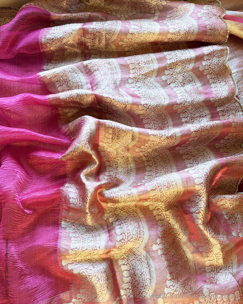 DP-Y09678 Pink Crush Tissue Sari