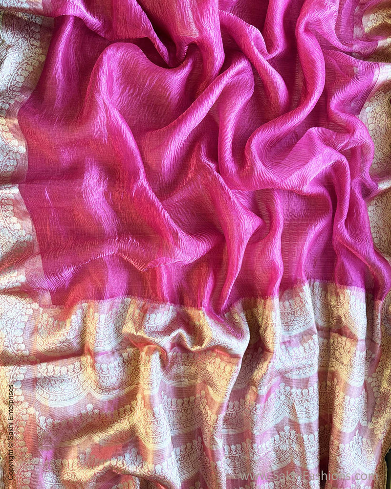 DP-Y09678 Pink Crush Tissue Sari