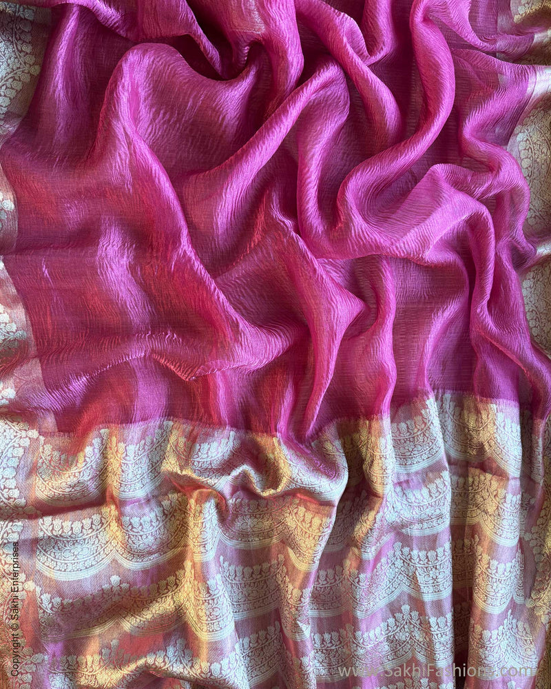 DP-Y09678 Pink Crush Tissue Sari