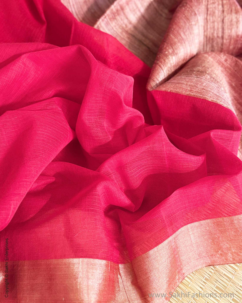 DP-Y05640 Red Cotton Saree