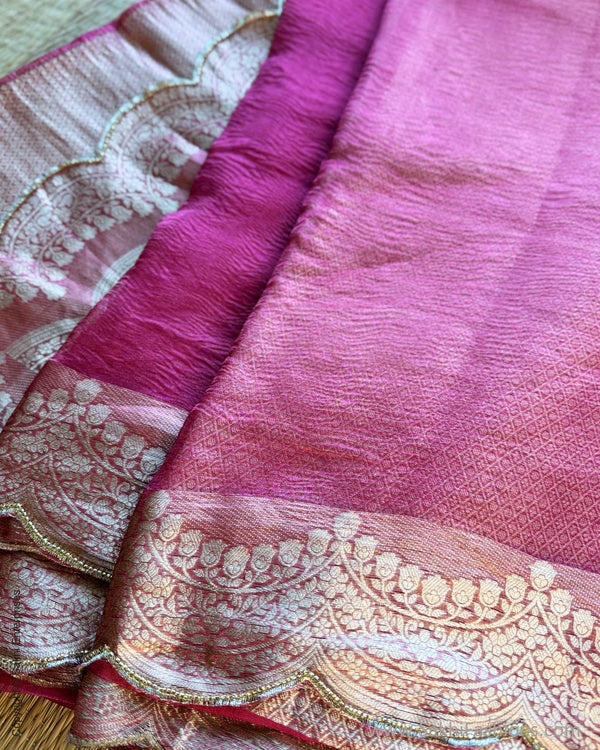 DP-Y09678 Pink Crush Tissue Sari