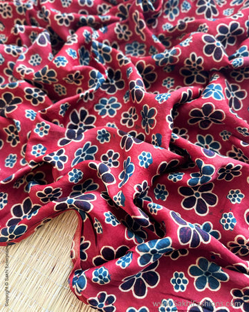 BL-Y10111 Red Ajrakh Blouse