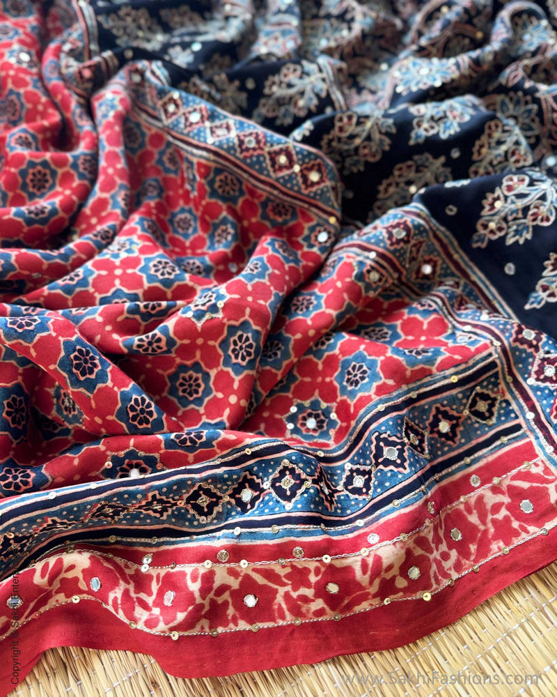 DP-Y10110 Modal Silk Red Ajrakh