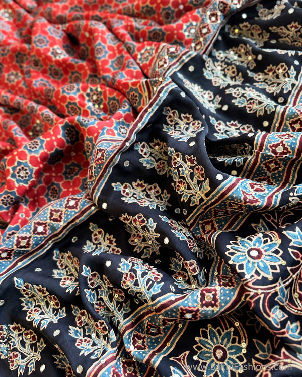 DP-Y10110 Modal Silk Red Ajrakh