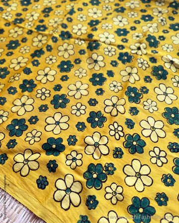 BL-Y10115 Yellow Ajrakh Blouse