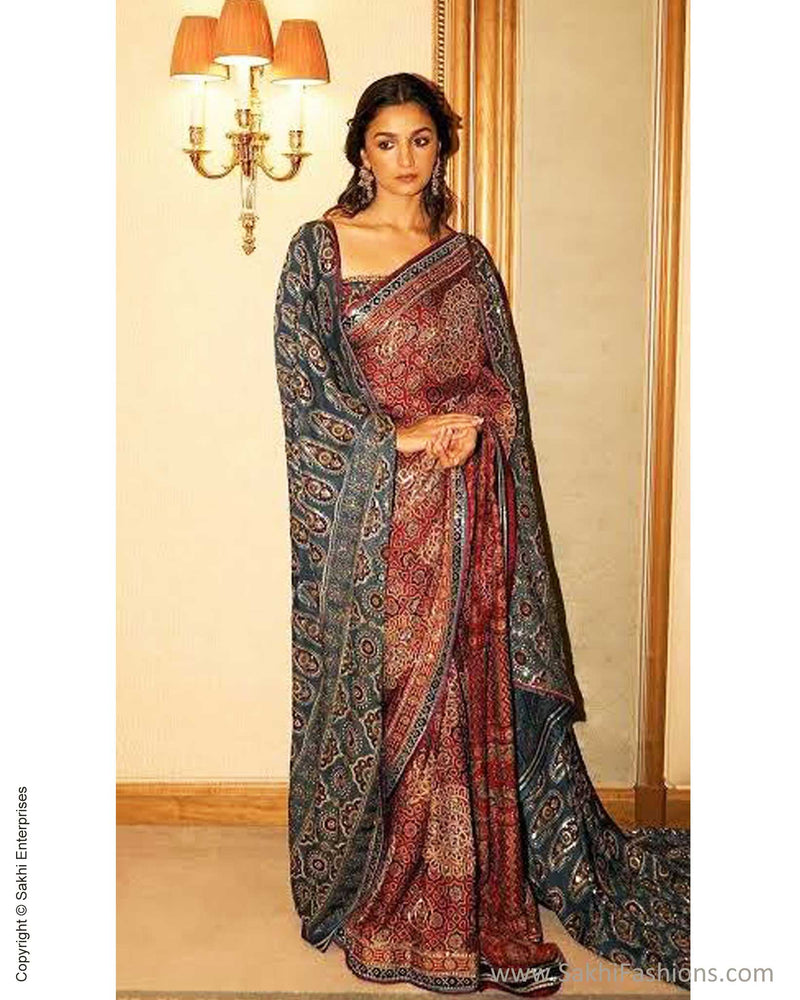 DP-Y02541 Modal Silk Red Ajrakh