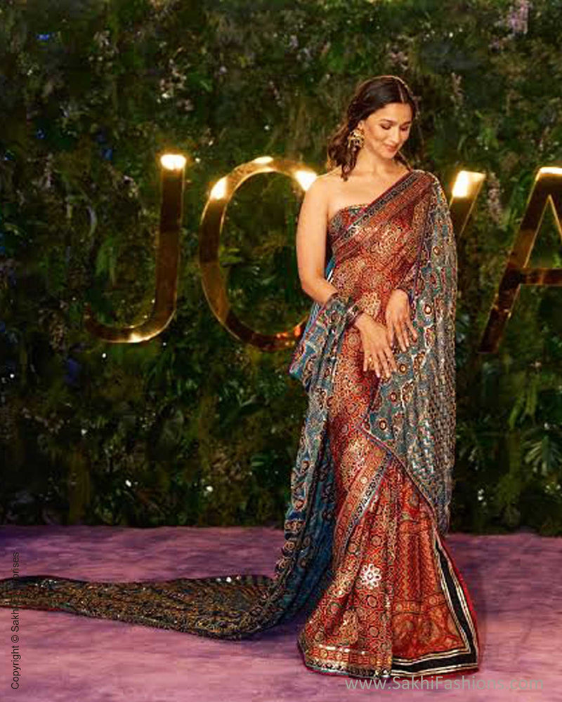 DP-Y02541 Modal Silk Red Ajrakh