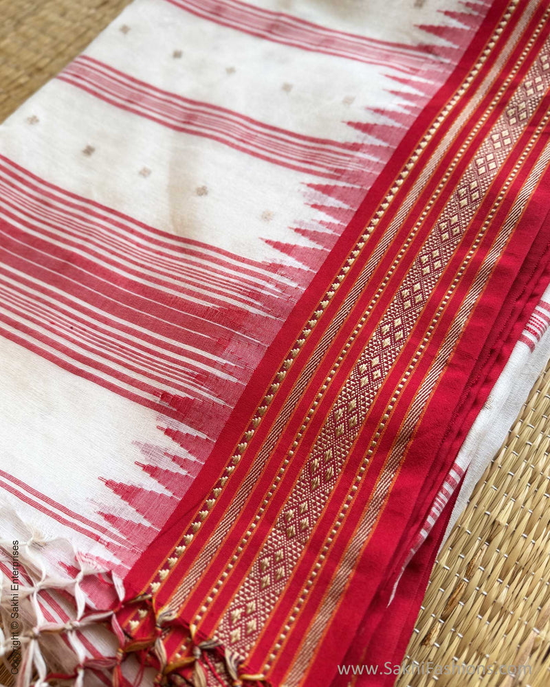DP-Y05628 White Kora silk Saree