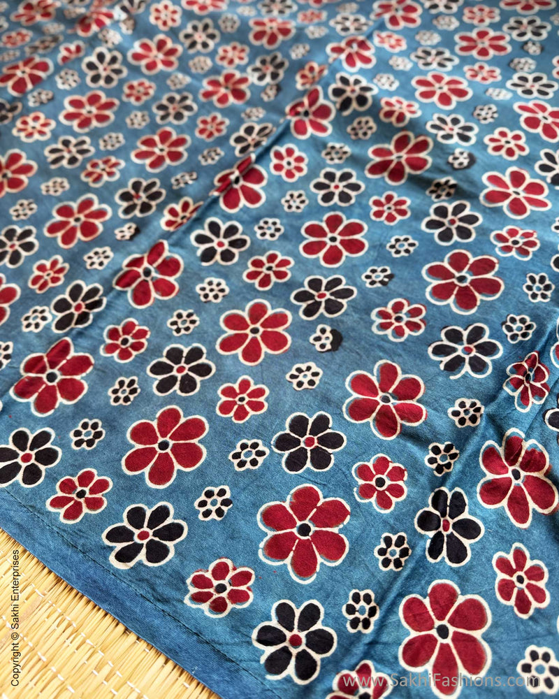 BL-Y10112 Blue Ajrakh Blouse