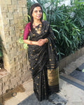 EEQ-18466 Black Kanchi Silk Saree