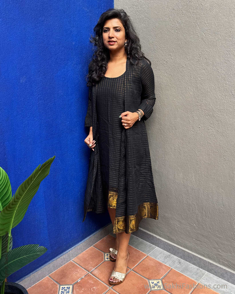 EE-Y16243J Black Madurai cotton Jacket