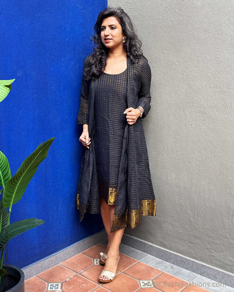 EE-Y16243J Black Madurai cotton Jacket