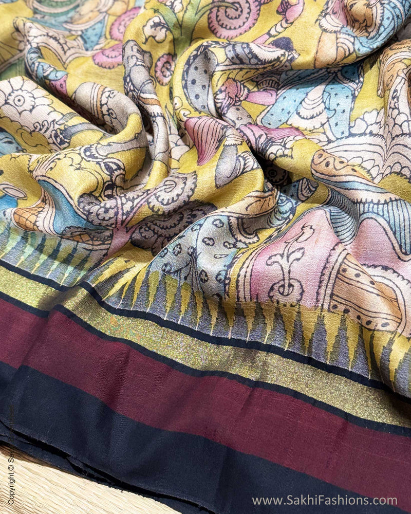 EE-Y08957  Kalamkari Tussar Silk