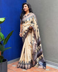 EE-Y09938 Tussar Printed Saree