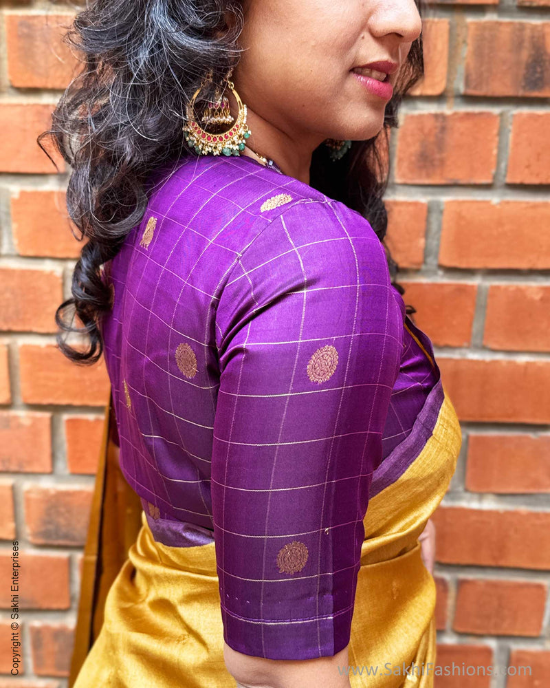 EE-X15828 Mustard Tussar Batik Saree