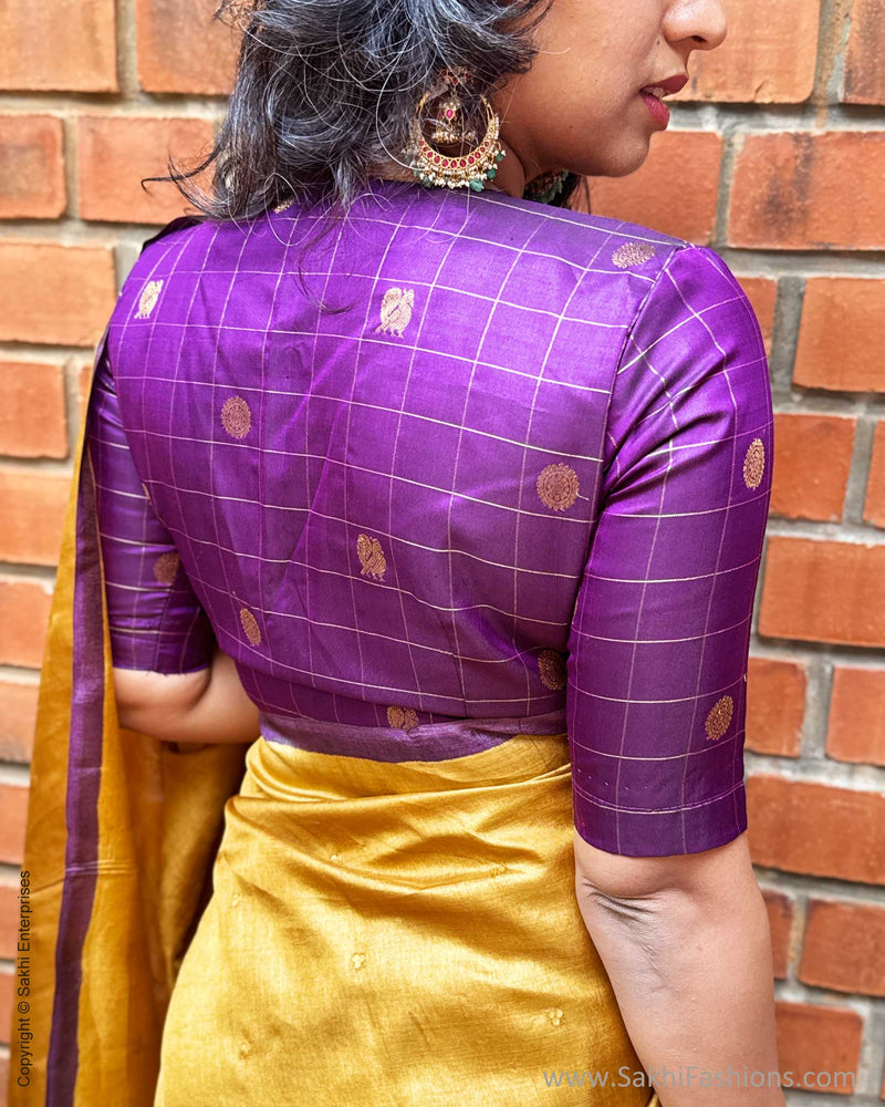 EE-X15828 Mustard Tussar Batik Saree