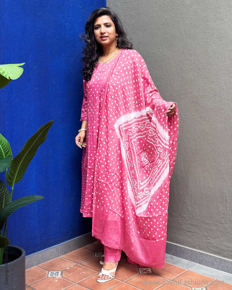 EE-Y08884 Pink Bandhini Salwar