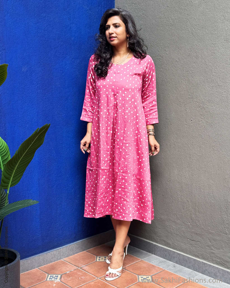 EE-Y08884 Pink Bandhini Salwar