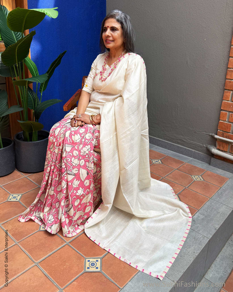 EE-Y09616 Kalamkari Tussar Silk