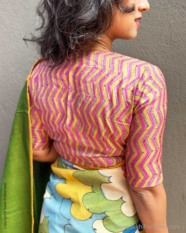 EE-Y09615 Kalamkari Tussar Silk