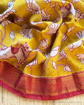 BL-X11166 Yellow Kalamkari Blouse