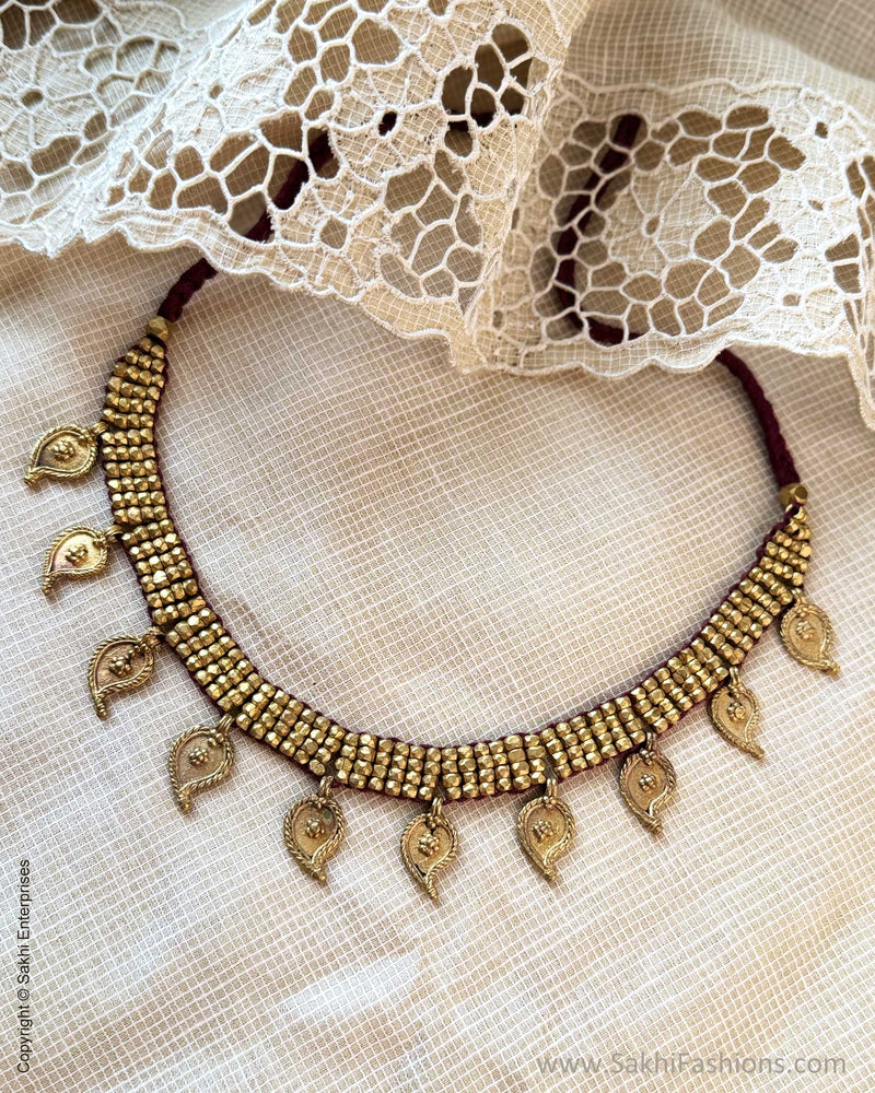 AJ-Y09193 Gold Brass Necklace