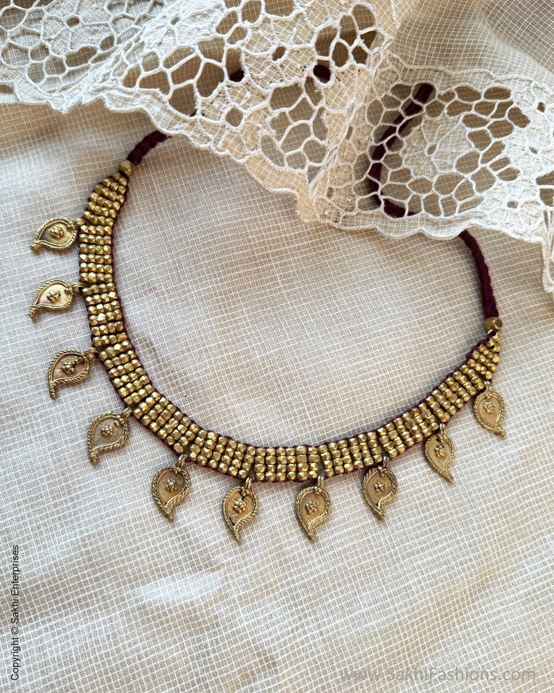 AJ-Y09193 Gold Brass Necklace