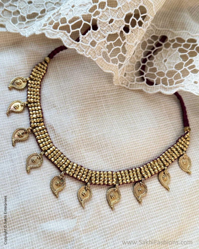 AJ-Y09193 Gold Brass Necklace