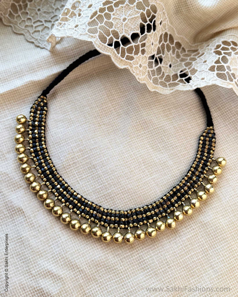 AJ-Y09189 Black Brass Necklace