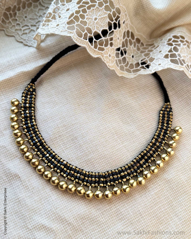 AJ-Y09189 Black Brass Necklace